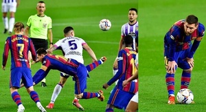 ميسي يشتكي من حكم مب